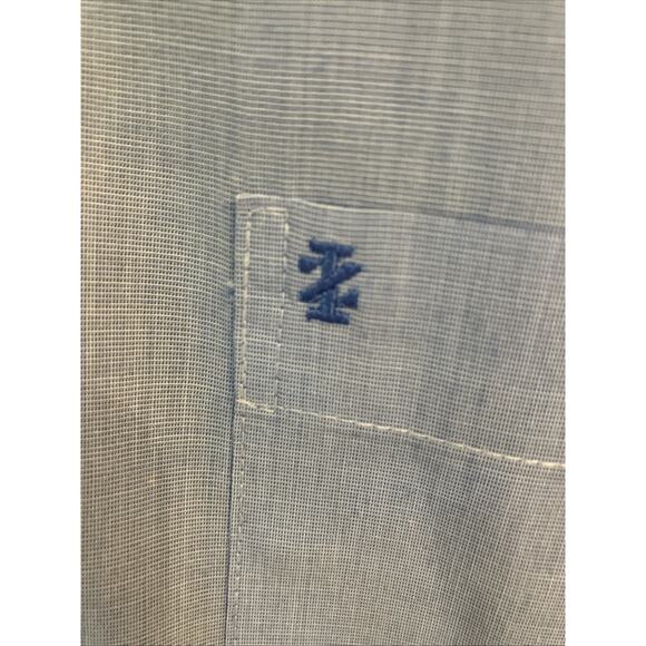 Izod Button Down Shirt Men 4XL Big Blue Premium Essentials Long Sleeve Collared - Picture 5 of 12